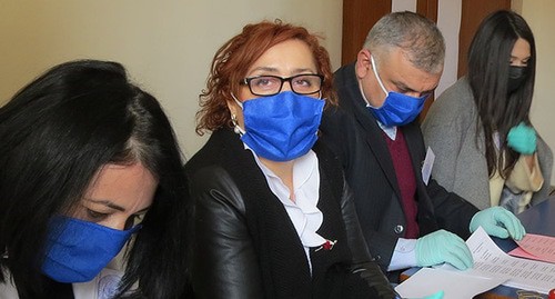 На избирательном участке в Нагорном Карабахе. 31 марта 2020 г. Фото Алвард Григорян для "Кавказского узла" На избирательном участке в Нагорном Карабахе. 31 марта 2020 г. Фото Алвард Григорян для "Кавказского узла"
