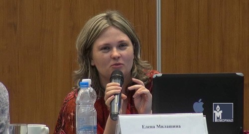 Елена Милашина. Скриншот видео YouTube-канала "ПЦ Мемориал" https://www.youtube.com/watch?v=8-BkcWQP5L0 Елена Милашина. Скриншот видео YouTube-канала "ПЦ Мемориал" https://www.youtube.com/watch?v=8-BkcWQP5L0