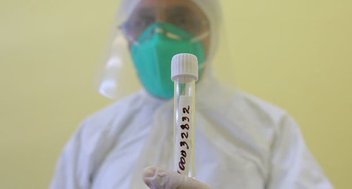 Тестирование на вирус COVID-19. Фото Азиза Каримова для "Кавказского узла" Тестирование на вирус COVID-19. Фото Азиза Каримова для "Кавказского узла"