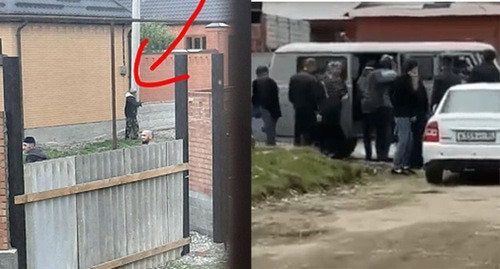 Жители Самашек рассказали об избиениях нарушителей карантина. Коллаж "Кавказского узла" Скриншот видео https://t.me/IADAT/706 Жители Самашек рассказали об избиениях нарушителей карантина. Коллаж "Кавказского узла" Скриншот видео https://t.me/IADAT/706