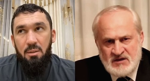 Коллаж "Кавказского узла". Магомед Даудов (слева) и Ахмед Закаев. Стоп-кадр видео https://www.youtube.com/watch?v=yuG9W_ccivk&feature=youtu.be https://www.youtube.com/watch?v=uDMYxUrsMow&feature=youtu.be&ab_channel=ChechenParamount Коллаж "Кавказского узла". Магомед Даудов (слева) и Ахмед Закаев. Стоп-кадр видео https://www.youtube.com/watch?v=yuG9W_ccivk&feature=youtu.be https://www.youtube.com/watch?v=uDMYxUrsMow&feature=youtu.be&ab_channel=ChechenParamount