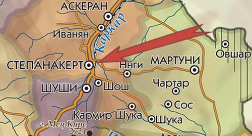 Cтепанакерт на карте Нагорного Карабаха. https://www.kavkaz-uzel.eu/articles/354792/ Cтепанакерт на карте Нагорного Карабаха. https://www.kavkaz-uzel.eu/articles/354792/
