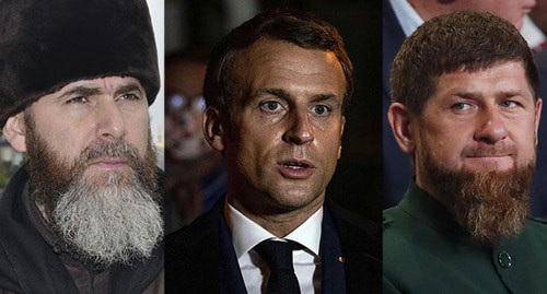 Салах Межиев, Эммануэль Макрон и Рамзан Кадыров (слева направо). Коллаж "Кавказского узла" Фото: REUTERS/Maxim Shemetov, Abdulmonam Eassa/Pool via REUTERS, vk.com/salah_mezhiev Салах Межиев, Эммануэль Макрон и Рамзан Кадыров (слева направо). Коллаж "Кавказского узла" Фото: REUTERS/Maxim Shemetov, Abdulmonam Eassa/Pool via REUTERS, vk.com/salah_mezhiev