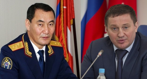 Михаил Музраев и Андрей Бочаров. Коллаж "Кавказского узла". Фото: www.volganet.ru https://ru.wikipedia.org/, пресс-служба Следственного комитета России