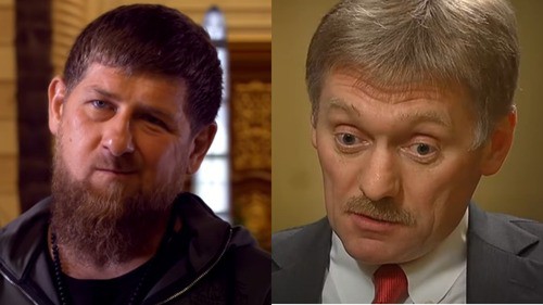 Рамзан Кадыров (слева) и Дмитрий Песков (справа). Коллаж кадров из видео https://youtu.be/jp65fNM4Mj8 и https://youtu.be/DgwB_qr3eio Рамзан Кадыров (слева) и Дмитрий Песков (справа). Коллаж кадров из видео https://youtu.be/jp65fNM4Mj8 и https://youtu.be/DgwB_qr3eio