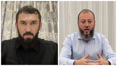 Магомед Даудов (слева) и Магомед Хазбиев (справа). Коллаж "Кавказского узла" из стоп-кадров видео на страницах Даудова и Хабиева в Instagram: https://www.instagram.com/khazbiev_magomed/ и https://www.instagram.com/lord_095/ Магомед Даудов (слева) и Магомед Хазбиев (справа). Коллаж "Кавказского узла" из стоп-кадров видео на страницах Даудова и Хабиева в Instagram: https://www.instagram.com/khazbiev_magomed/ и https://www.instagram.com/lord_095/