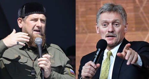 Рамзан Кадыров (слева) и Дмитрий Песков. Коллаж "Кавказского узла". Фото: REUTERS/Said Tsarnayev, Sputnik/Alexei Nikolsky/Kremlin via REUTERS Рамзан Кадыров (слева) и Дмитрий Песков. Коллаж "Кавказского узла". Фото: REUTERS/Said Tsarnayev, Sputnik/Alexei Nikolsky/Kremlin via REUTERS