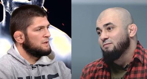 Хабиб Нурмагомедов (слева) и вице-президент Absolute Championship Akhmat Асланбек Бадаев. Скриншот видео https://youtu.be/V34FJfn51CM https://www.youtube.com/watch?v=kbBsbmvvB2Q Хабиб Нурмагомедов (слева) и вице-президент Absolute Championship Akhmat Асланбек Бадаев. Скриншот видео https://youtu.be/V34FJfn51CM https://www.youtube.com/watch?v=kbBsbmvvB2Q