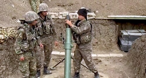 Армянские военнослужащие, октябрь 2020 года. Фото НКР ИнфоЦентр https://www.facebook.com/ArtsakhInformation/videos/401158884385156/ Армянские военнослужащие, октябрь 2020 года. Фото НКР ИнфоЦентр https://www.facebook.com/ArtsakhInformation/videos/401158884385156/