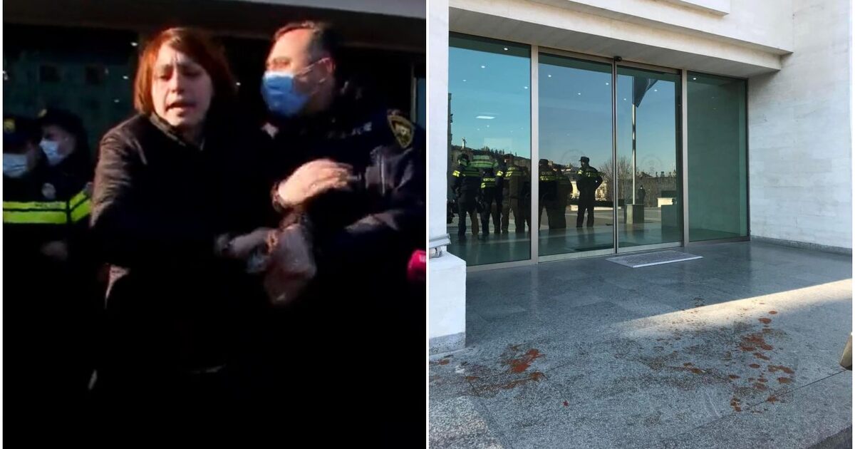 Задержание лидера оппозиционной партии «Дроа» Элене Хоштария. Фото https://www.newsgeorgia.ge/лидера-грузинской-оппозиционной-пар/ Задержание лидера оппозиционной партии «Дроа» Элене Хоштария. Фото https://www.newsgeorgia.ge/лидера-грузинской-оппозиционной-пар/