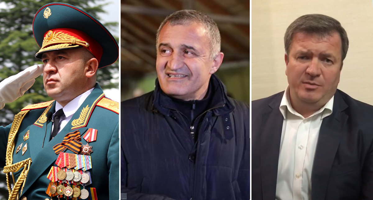 Ибрагим Гассеев, Анатолий Бибилов, Давид Санакоев. Фото: пресс-служба МО Южной Осетии; пресс-служба президента Южной Осетии; кадр видео https://www.youtube.com/watch?v=tJ7d_CnaNsg&t=4s Ибрагим Гассеев, Анатолий Бибилов, Давид Санакоев. Фото: пресс-служба МО Южной Осетии; пресс-служба президента Южной Осетии; кадр видео https://www.youtube.com/watch?v=tJ7d_CnaNsg&t=4s