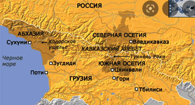 Карта с территорией Северной Осетии и Южной Осетии. Фото: http://news.bbc.co.uk/hi/russian/international/newsid_7554000/7554124.stm Карта с территорией Северной Осетии и Южной Осетии. Фото: http://news.bbc.co.uk/hi/russian/international/newsid_7554000/7554124.stm