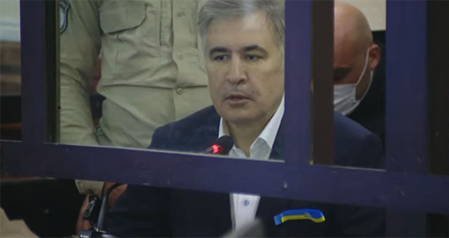 Михаил Саакашвили. Скрншот ТВ канал Кавказское видео Михаил Саакашвили. Скрншот ТВ канал Кавказское видео