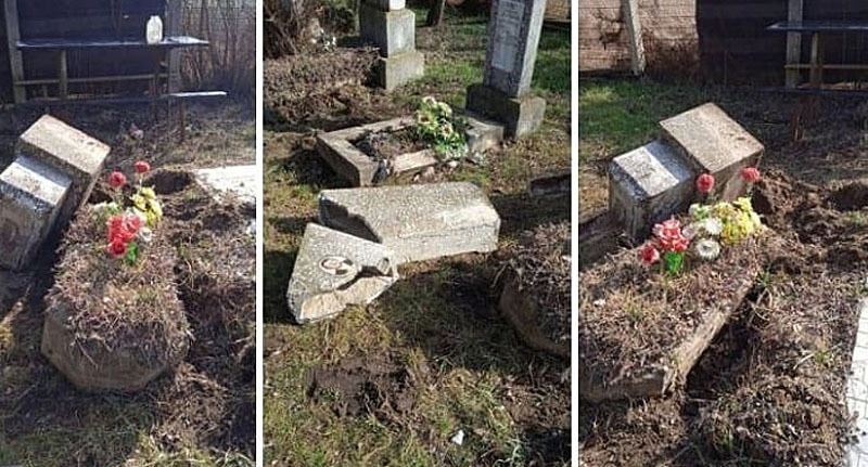 Поврежденные надгробия на кладбище в селе Михайловское. Фото: администрация Северского района https://vk.com/wall-197269127_2176 Поврежденные надгробия на кладбище в селе Михайловское. Фото: администрация Северского района https://vk.com/wall-197269127_2176