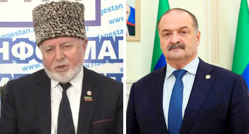 Член Общественной палаты Дагестана Алиасхаб Хархачаев и глава республики Сергей Меликов. Член Общественной палаты Дагестана Алиасхаб Хархачаев и глава республики Сергей Меликов.