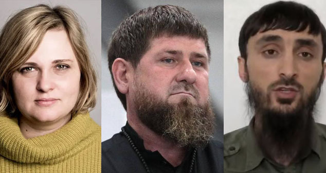 Елена Милашина, Рамзан Кадыров, Тумсо Абдурахманов слева направо). Коллаж "Кавказского узла". Фото: https://www.grozny-inform.ru, https://cpj.org, https://www.yuga.ru Елена Милашина, Рамзан Кадыров, Тумсо Абдурахманов слева направо). Коллаж "Кавказского узла". Фото: https://www.grozny-inform.ru, https://cpj.org, https://www.yuga.ru
