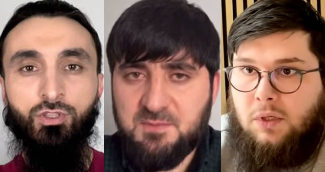 Тумсо Абдурахманов, Хасан Халитов, Ибрагим Янгулбаев (слева направо). Коллаж "Кавказского узла". Фото: ABU-SADDAM SHISHANI / YouTube, кадр видео KHASAN KHALITOV https://www.youtube.com/watch?v=m-9tLsyQvxk, https://www.youtube.com/watch?time_continue=365&v=WbBv-jE47Zs&feature=emb_logo Тумсо Абдурахманов, Хасан Халитов, Ибрагим Янгулбаев (слева направо). Коллаж "Кавказского узла". Фото: ABU-SADDAM SHISHANI / YouTube, кадр видео KHASAN KHALITOV https://www.youtube.com/watch?v=m-9tLsyQvxk, https://www.youtube.com/watch?time_continue=365&v=WbBv-jE47Zs&feature=emb_logo