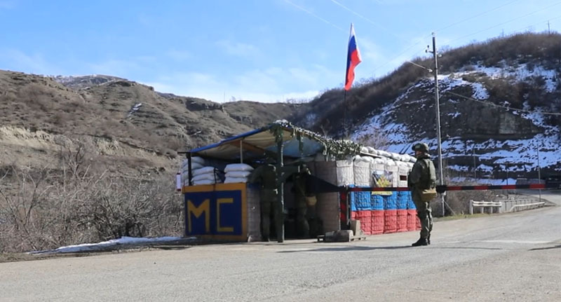 Пункт пропуска в Нагорном Карабахе. Стопкадр из видео на странице https://function.mil.ru/news_page/country/more.htm?id=12406963@egNews Пункт пропуска в Нагорном Карабахе. Стопкадр из видео на странице https://function.mil.ru/news_page/country/more.htm?id=12406963@egNews