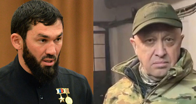 Магомед Даудов (слева) и Евгений Пригожин. Коллаж "Кавказского узла". Фото: https://theins.ru/news/262226, Грозный Информ https://www.grozny-inform.ru Магомед Даудов (слева) и Евгений Пригожин. Коллаж "Кавказского узла". Фото: https://theins.ru/news/262226, Грозный Информ https://www.grozny-inform.ru