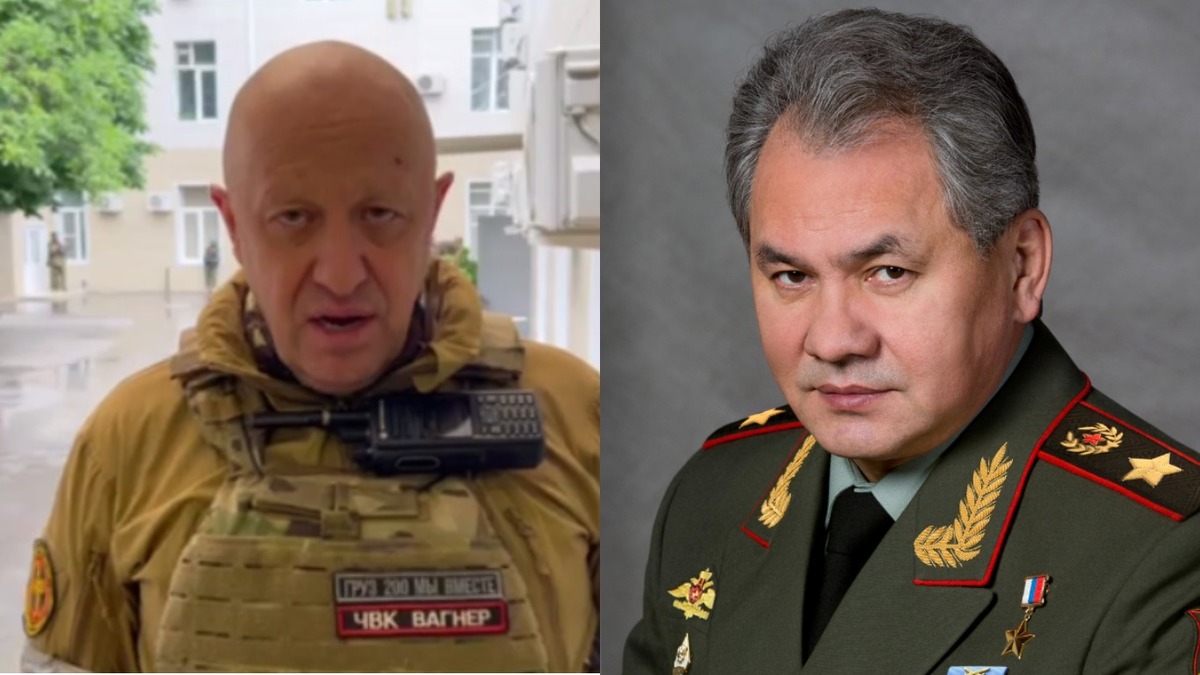 Пригожин и Шойгу. Коллаж “Кавказского узла”. Скриншот фото https://мультимедиа.минобороны.рф/multimedia/photo/gallery.htm?id=18341@cmsPhotoGallery и стоп-кадр видео https://t.me/Prigozhin_hat/3811. Пригожин и Шойгу. Коллаж “Кавказского узла”. Скриншот фото https://мультимедиа.минобороны.рф/multimedia/photo/gallery.htm?id=18341@cmsPhotoGallery и стоп-кадр видео https://t.me/Prigozhin_hat/3811.