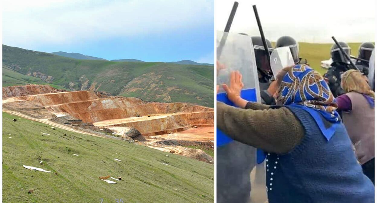 Коллаж "Кавказского узла".Фотомhttps://www.agos.com.tr/tr/yazi/28848/azerbaycan-da-soyudlu-koyu-sakinleri-cevre-mucadelesi-veriyor и https://www.angloasianmining.com/operations/gedabek-contract-area 