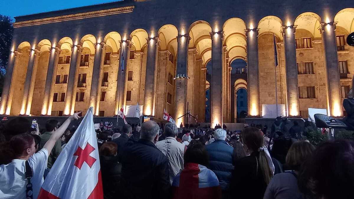 Участники акции в Тбилиси. Фото Инны Кукуджановой для "Кавказского узла" . Участники акции в Тбилиси. Фото Инны Кукуджановой для "Кавказского узла" .