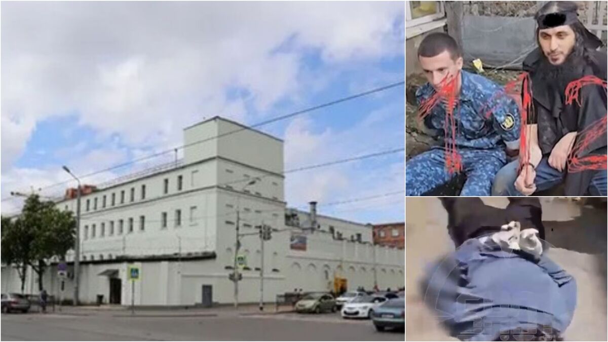 Кадры захвата заключенными заложников в СИЗО-1 Ростова-на-Дону. Коллаж "Кавказского узла". Фото https://t.me/shot_shot/67693, https://www.youtube.com/watch?v=DEM9O_XMf-Y Кадры захвата заключенными заложников в СИЗО-1 Ростова-на-Дону. Коллаж "Кавказского узла". Фото https://t.me/shot_shot/67693, https://www.youtube.com/watch?v=DEM9O_XMf-Y
