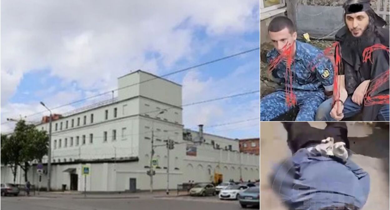Кадры захвата заключенными заложников в СИЗО-1 Ростова-на-Дону. Коллаж "Кавказского узла". Фото https://t.me/shot_shot/67693, https://www.youtube.com/watch?v=DEM9O_XMf-Y Кадры захвата заключенными заложников в СИЗО-1 Ростова-на-Дону. Коллаж "Кавказского узла". Фото https://t.me/shot_shot/67693, https://www.youtube.com/watch?v=DEM9O_XMf-Y