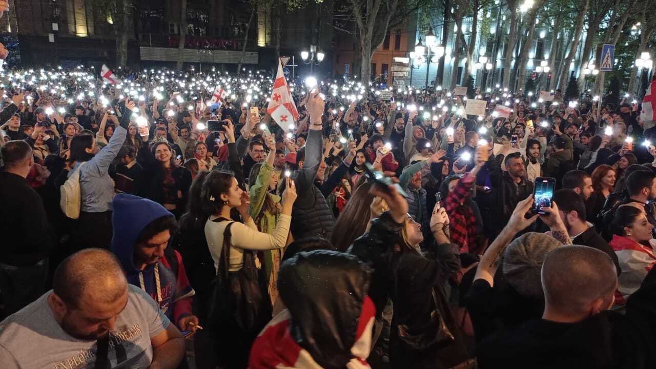 Протесты в Грузии. Фото Инны Кукуджановой для "Кавказского узла" Протесты в Грузии. Фото Инны Кукуджановой для "Кавказского узла"