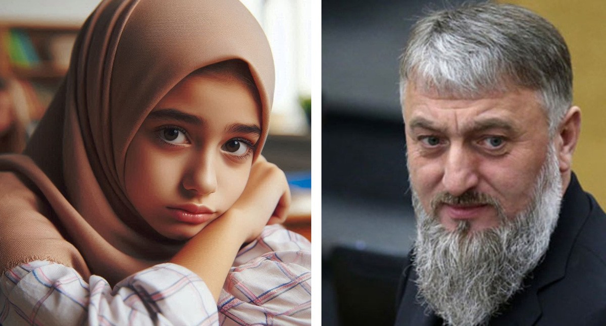 Школьница в хиджабе и Адам Делимханов. Коллаж "Кавказского узла". Фото: "Грозный Информ" https://www.grozny-inform.ru/
Иллюстрация создана с помощью программы Copilot Школьница в хиджабе и Адам Делимханов. Коллаж "Кавказского узла". Фото: "Грозный Информ" https://www.grozny-inform.ru/
Иллюстрация создана с помощью программы Copilot