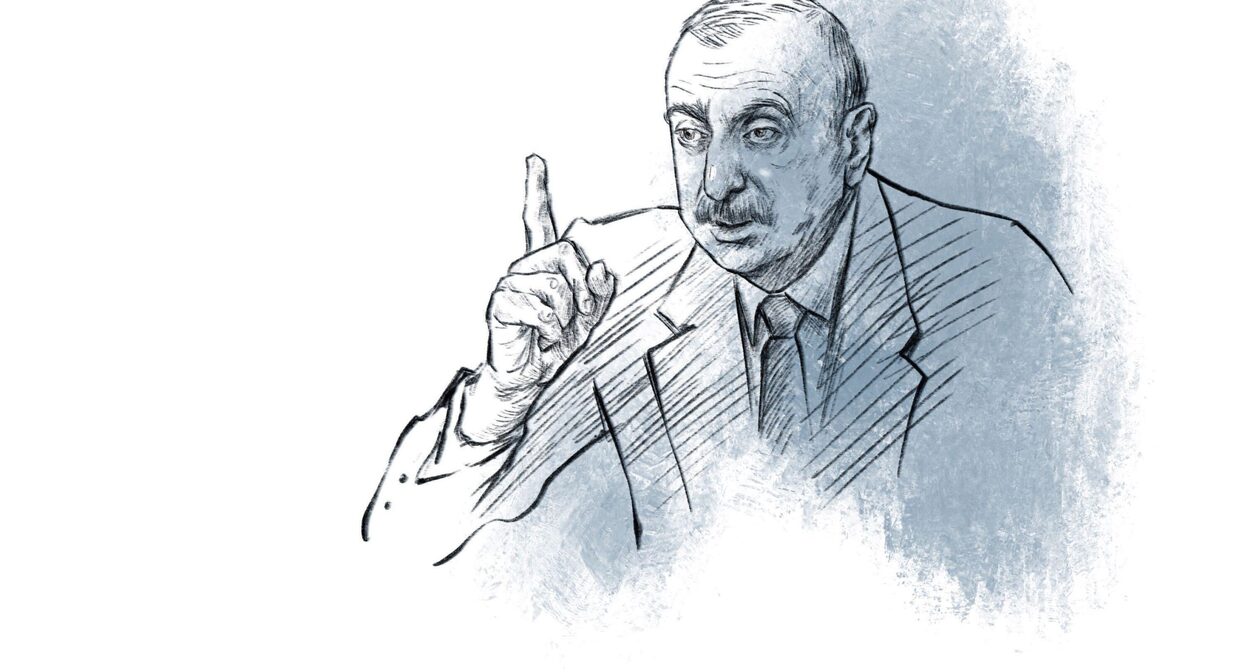 Ильхам Алиев. Иллюстрация Мейдан ТВ
Ильхам Алиев. Иллюстрация Мейдан ТВ