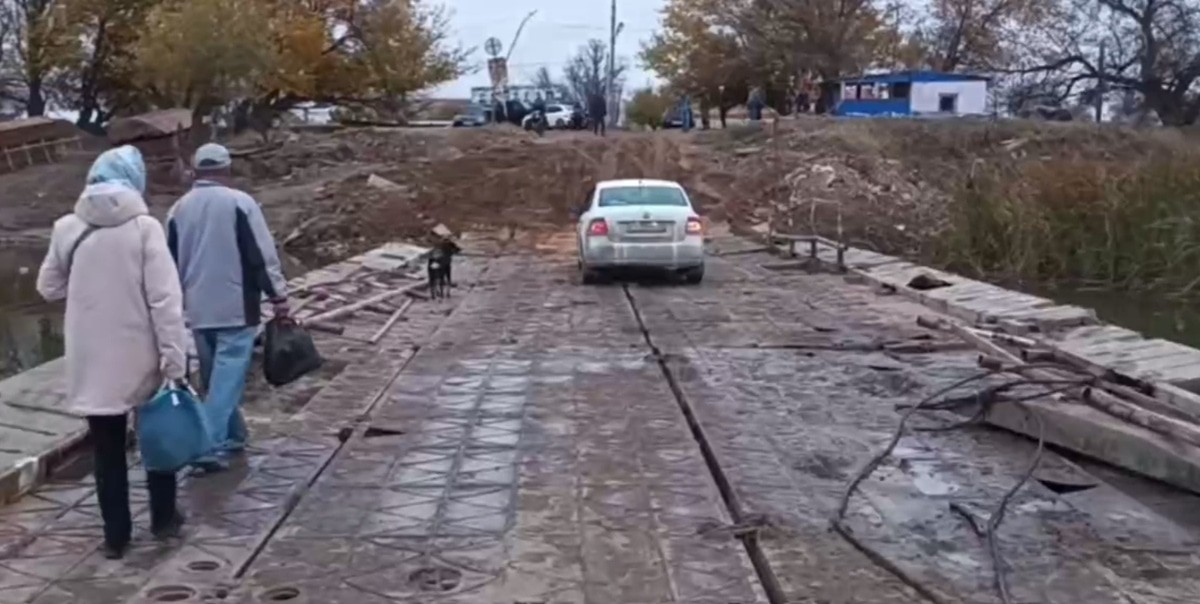 Мост через реку Большая Прорва. Кадр видео из телеграм-канала Руслана Бисенова https://t.me/ruslan_bisenov/5994 Мост через реку Большая Прорва. Кадр видео из телеграм-канала Руслана Бисенова https://t.me/ruslan_bisenov/5994