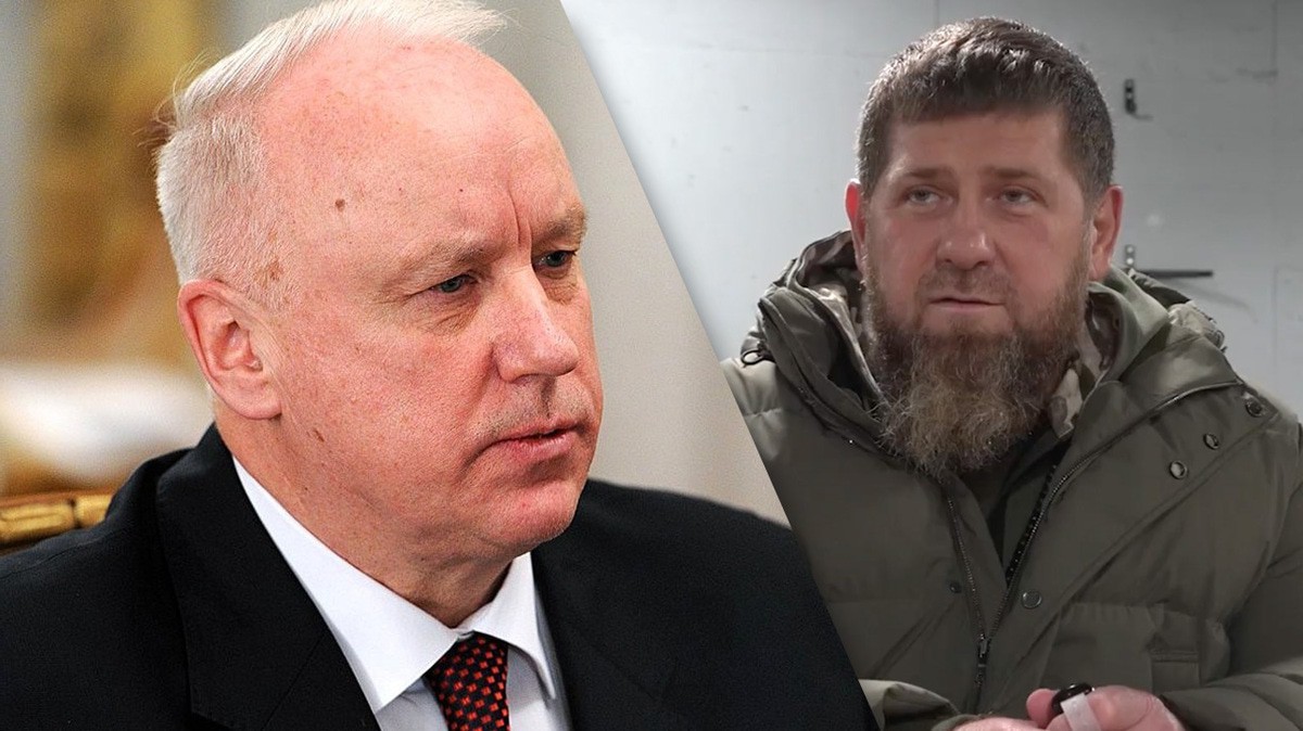 Рамзан Кадвыров и Александр Бастрыкин. Коллаж "Кавказского узла". Фото: http://kremlin.ru Скриншот из видео: https://t.me/RKadyrov_95

