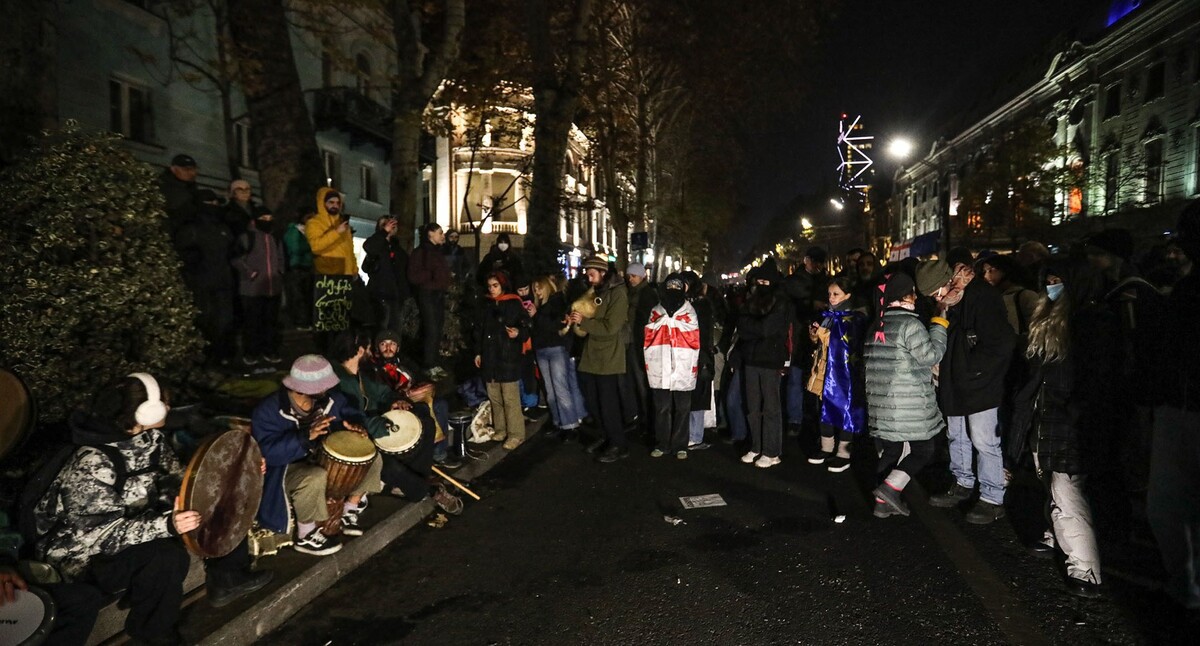 Акция протеста в Тбилиси. Фото Азиза Каримова для "Кавказского узла". Акция протеста в Тбилиси. Фото Азиза Каримова для "Кавказского узла".