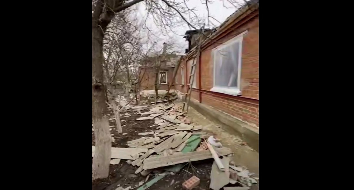 Последствия атаки беспилотника в Ростовской области. Кадр видео из телеграм-канала Юрия Слюсаря https://t.me/Yuri_Slusar/1738