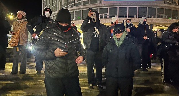 Участники акции протеста в Тбилиси. 18 января 2025 г. Фото корреспондента "Кавказского узла" Участники акции протеста в Тбилиси. 18 января 2025 г. Фото корреспондента "Кавказского узла"