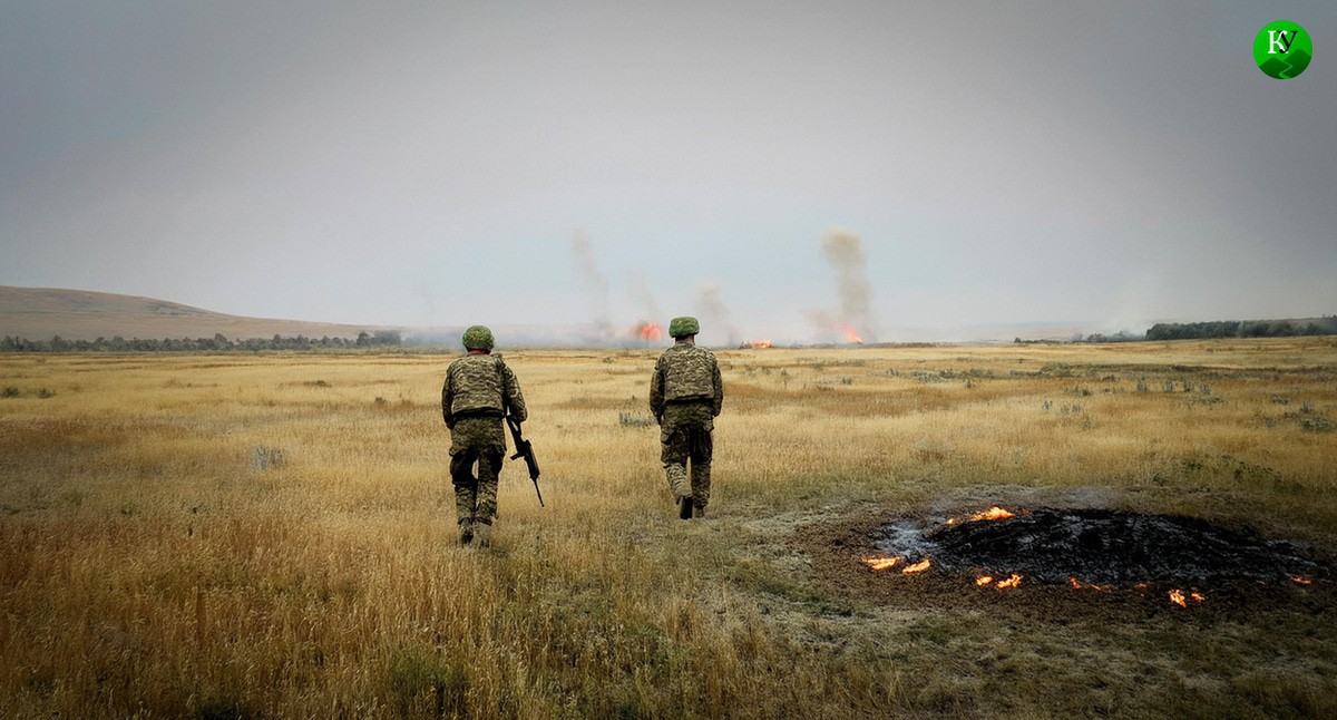 Военные в поле. Иллюстрация создана «Кавказским узлом» с помощью ИИ в программе Photoshop Военные в поле. Иллюстрация создана «Кавказским узлом» с помощью ИИ в программе Photoshop