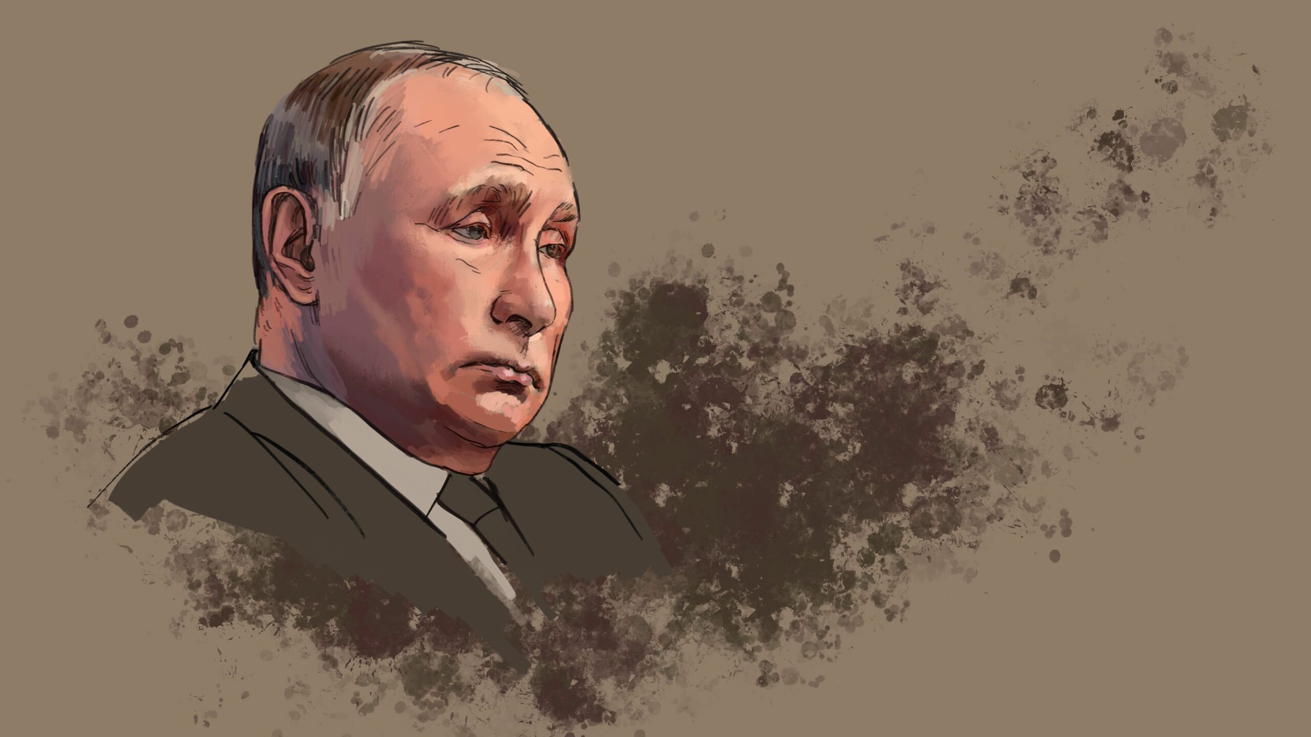 Президент РФ Владимир Путин. Иллюстрация Мейдан ТВ