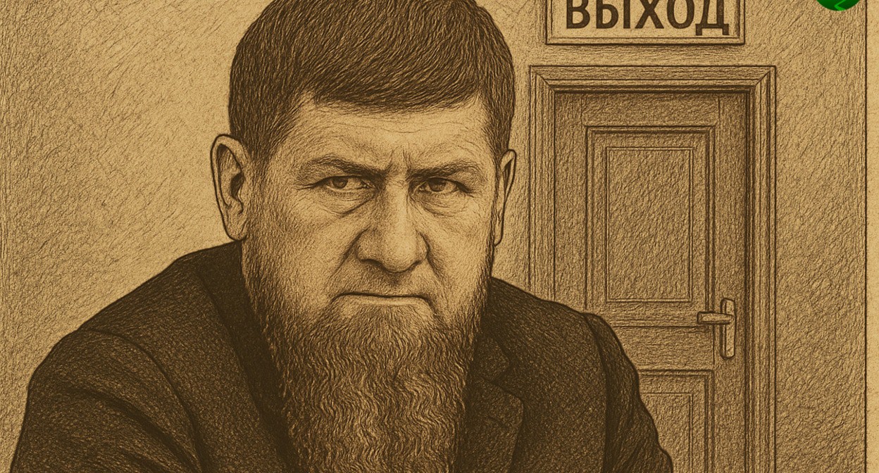 Кадыров. Иллюстрация создана "Кавказским узлом" с помощью ИИ в программе Copilot
