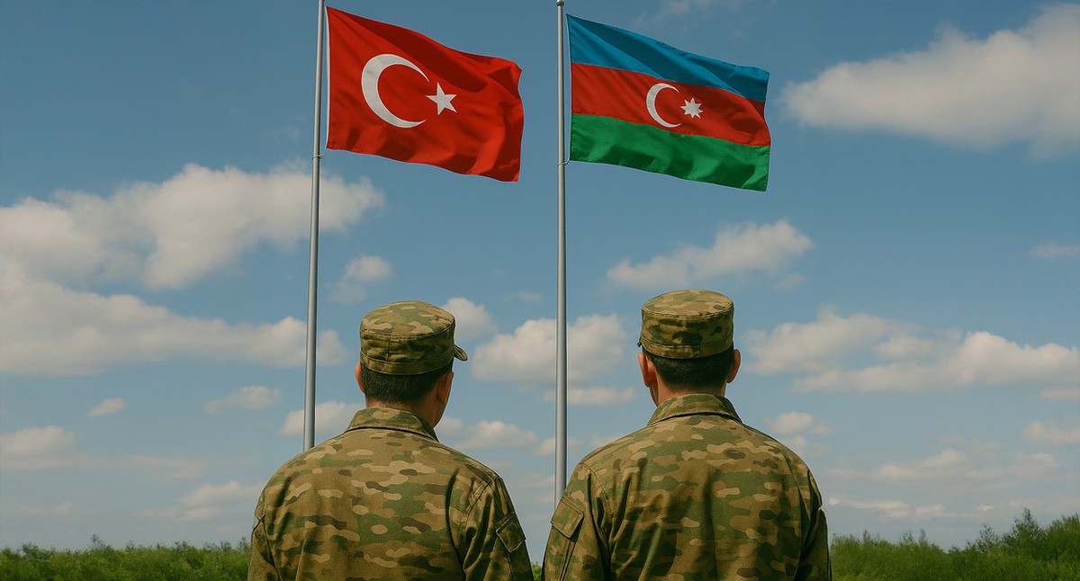 Военные Азербайджана и Турции. Иллюстрация создана "Кавказским узлом" с помощью ИИ в программе Copilot Военные Азербайджана и Турции. Иллюстрация создана "Кавказским узлом" с помощью ИИ в программе Copilot