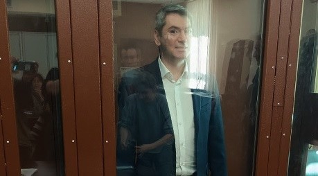 Григорий Мельконьянц в зале суда. 16 апреля 2025 г. Фото корреспондента "Кавказского узла" Григорий Мельконьянц в зале суда. 16 апреля 2025 г. Фото корреспондента "Кавказского узла"