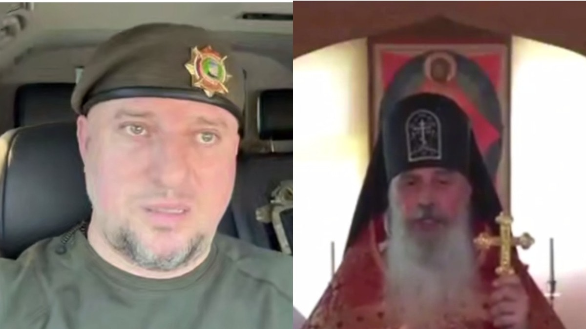 Апти Алаудинов (слева) и схиигумен Гавриил. Коллаж "Кавказского узла". Стоп-кадр видео Апти Алаудинова от 07.06.25 https://t.me/AptiAlaudinovAKHMAT/11247 и телеграм-канала "Осторожно, новости" от 30.05.25, https://t.me/ostorozhno_novosti/37195 Апти Алаудинов (слева) и схиигумен Гавриил. Коллаж "Кавказского узла". Стоп-кадр видео Апти Алаудинова от 07.06.25 https://t.me/AptiAlaudinovAKHMAT/11247 и телеграм-канала "Осторожно, новости" от 30.05.25, https://t.me/ostorozhno_novosti/37195