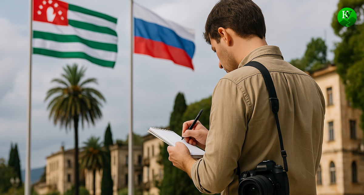 Журналист в Абхазии. Иллюстрация создана «Кавказским узлом» с помощью ИИ в программе Copilot Журналист в Абхазии. Иллюстрация создана «Кавказским узлом» с помощью ИИ в программе Copilot