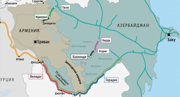 Зангезурский коридор. Фото: https://vesti.az/index.php/v-mire/smi-ssa-predlozili-vvesti-amerikanskogo-operatora-dlya-kontrolya-zangezurskogo-koridora-550676 Зангезурский коридор. Фото: https://vesti.az/index.php/v-mire/smi-ssa-predlozili-vvesti-amerikanskogo-operatora-dlya-kontrolya-zangezurskogo-koridora-550676