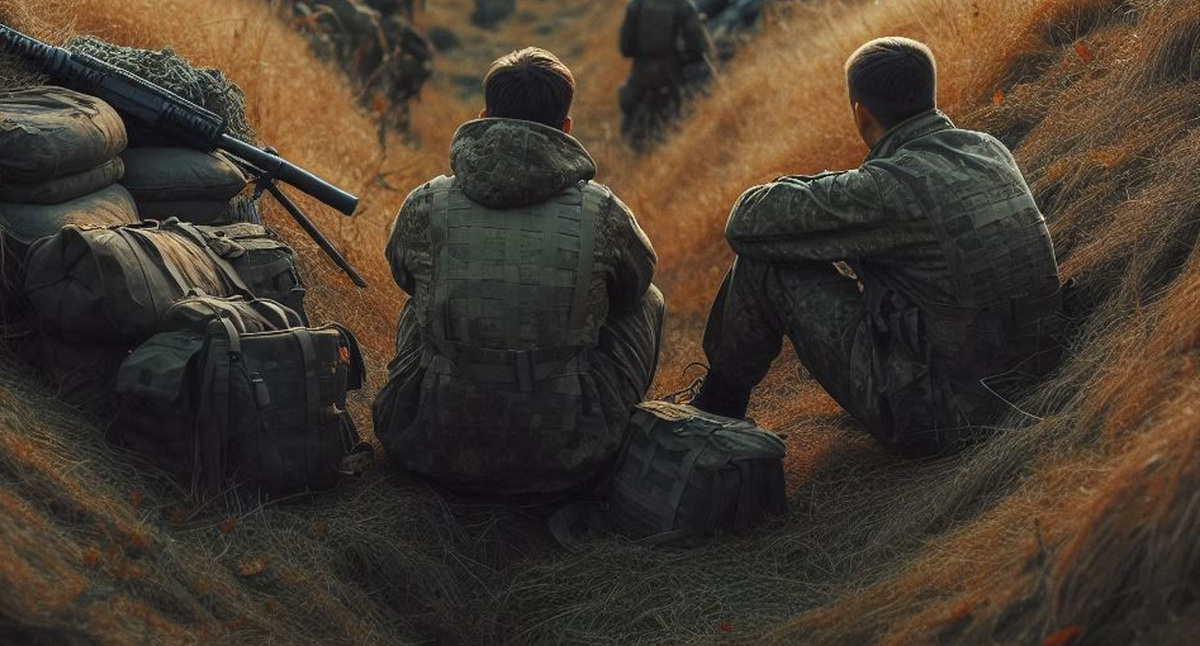 Военные на СВО. Иллюстрация создана "Кавказским узлом" с помощью ИИ в программе Copilot Военные на СВО. Иллюстрация создана "Кавказским узлом" с помощью ИИ в программе Copilot