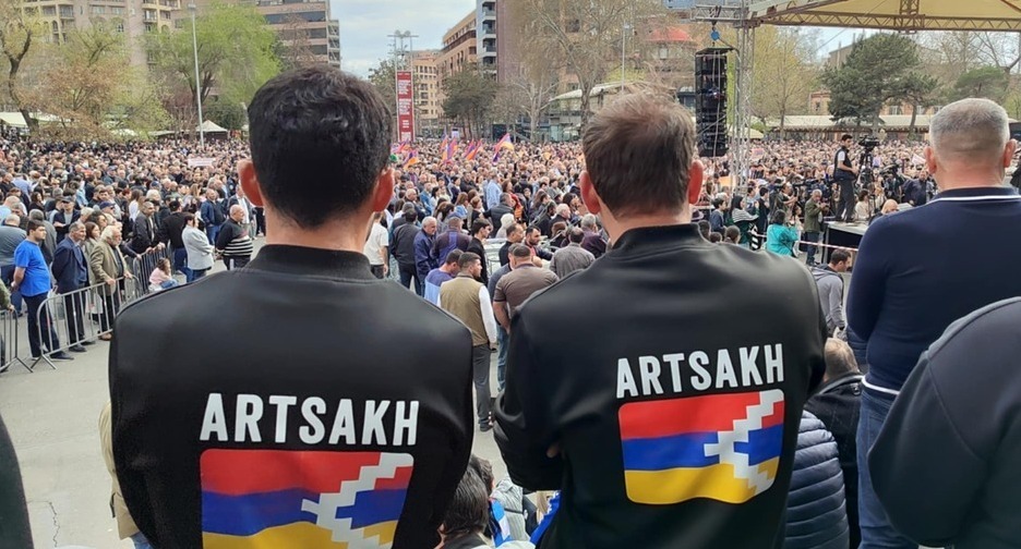Митинг беженцев из Нагорного Карабаха в Ереване, 29 марта 2025 года. Фото Алвард Григорян для “Кавказского узла”. Митинг беженцев из Нагорного Карабаха в Ереване, 29 марта 2025 года. Фото Алвард Григорян для “Кавказского узла”.