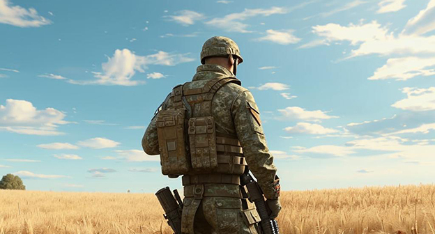 Военнослужащий. Иллюстрация "Кавказского узла", созданная при помощи программы Copilot Военнослужащий. Иллюстрация "Кавказского узла", созданная при помощи программы Copilot