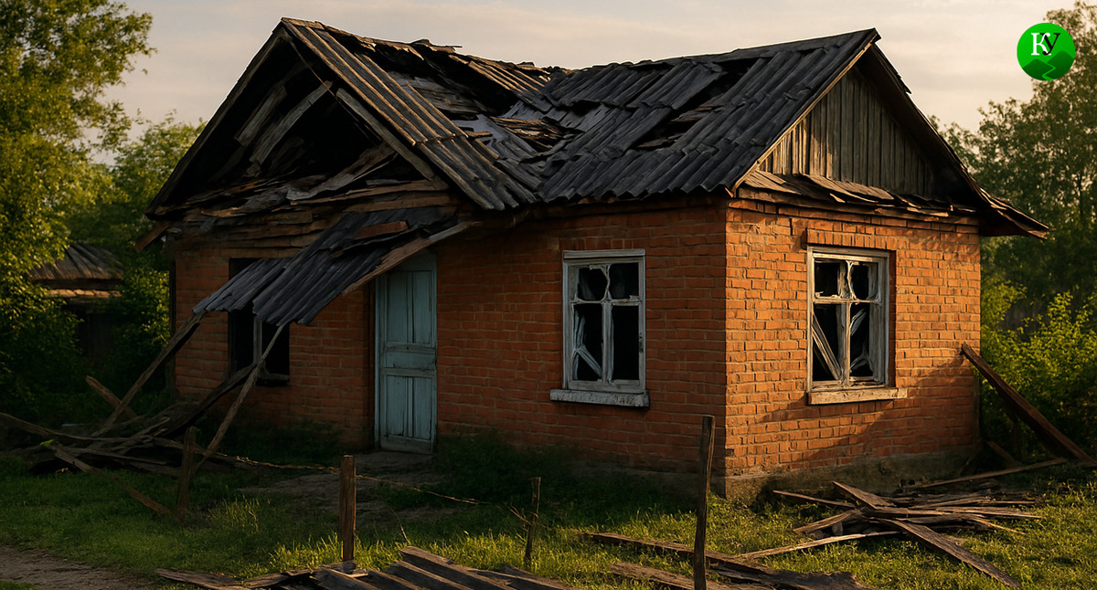 Поврежденный дом. Иллюстрация создана "Кавказским узлом" с помощью ИИ в программе Copilot Поврежденный дом. Иллюстрация создана "Кавказским узлом" с помощью ИИ в программе Copilot