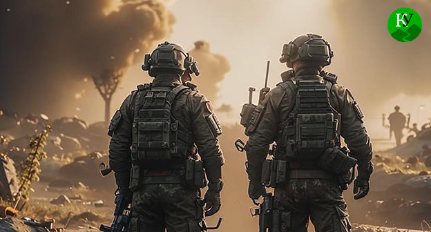 Военнослужащие. Иллюстрация "Кавказского узла", созданная при помощи ИИ в программе Copilot Военнослужащие. Иллюстрация "Кавказского узла", созданная при помощи ИИ в программе Copilot