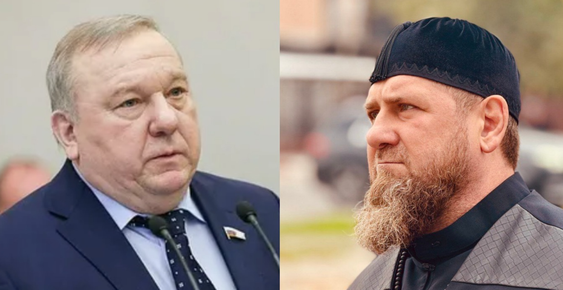 Владимир Шаманов (слева, фото с сайта Госдумы http://duma.gov.ru/news/27520/) и Рамзан Кадыров ( фото из его Telegram-канала https://t.me/RKadyrov_95/5525). Коллаж "Кавказского узла". Владимир Шаманов (слева, фото с сайта Госдумы http://duma.gov.ru/news/27520/) и Рамзан Кадыров ( фото из его Telegram-канала https://t.me/RKadyrov_95/5525). Коллаж "Кавказского узла".